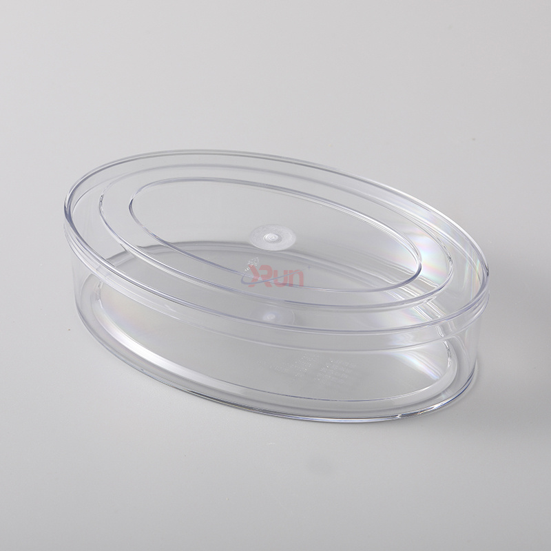 Our visually appealing Transparent PET food jars are designed to be showcased inside the oval box, providing excellent clear plastic containers for attractive packaging for cakes and cookies.